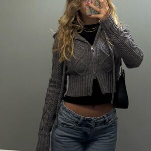 Edikted Gray Teddy Jacket